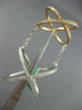ESTATE LARGE .50CT DIAMOND 18KT WHITE & ROSE GOLD X CRISS CROSS FULL FINGER RING