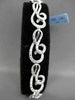 ESTATE WIDE 1.25CT DIAMOND 18KT WHITE GOLD 3D MUSICAL NOTE BRACELET AMAZING!!