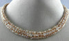 ESTATE LARGE 42.73CT PINK DIAMOND 18KT ROSE GOLD 3D MULTI SHAPE CLUSTER NECKLACE