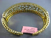 ESTATE WIDE .65CT DIAMOND 14K YELLOW GOLD 3D FILIGREE GRADUATING BANGLE BRACELET