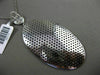 ESTATE LARGE 8.88CT WHITE & BLACK DIAMOND 14KT WHITE GOLD OVAL FLOATING PENDANT