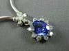 ESTATE 2.6CT DIAMOND & TANZANITE 14K WHITE GOLD FLOWER BY THE YARD OVAL NECKLACE