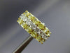 ESTATE WIDE 5.22CT WHITE & FANCY YELLOW DIAMOND 18KT 2 TONE GOLD 3 ROW EARRINGS