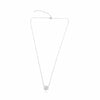 ESTATE .14CT DIAMOND 14KT WHITE GOLD 3D MULTI ROW OPEN FLOWER LOVE NECKLACE