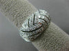ESTATE WIDE .50CT DIAMOND 18K WHITE GOLD 3D CRISS CROSS WEDDING ANNIVERSARY RING
