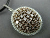 LARGE 1.89CT WHITE & PINK DIAMOND 18KT WHITE & ROSE GOLD DOME OVAL LOVE PENDANT