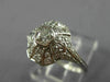 ANTIQUE .76CT OLD MINE DIAMOND PLATINUM GOLD 3D FILIGREE ENGAGEMENT RING #26496