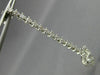 ESTATE LONG 2.25CT DIAMOND 14KT WHITE GOLD 3D HEART LOVE HALO HANGING EARRINGS