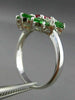 LARGE 2.0CT DIAMOND & AAA TSAVORITE & RUBY 14KT WHITE GOLD OVAL FLOWER FUN RING