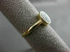 ESTATE WIDE .15CT ROUND DIAMOND 14KT YELLOW GOLD 3D OVAL CLASSIC PAVE LOVE RING