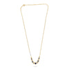 1.73CT DIAMOND & AAA SAPPHIRE 14K YELLOW GOLD 11 STONE BEZEL ADJUSTABLE NECKLACE