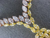 LARGE 27.42CT MULTI COLOR DIAMOND 18KT TRI COLOR GOLD MULTI LEAF TENNIS NECKLACE