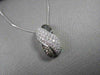 ESTATE 14KT WHITE 1.5CT X SHAPE BLACK & WHITE DIAMOND PENDANT