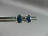 ESTATE 1.20CT AAA SAPPHIRE 14KT YELLOW GOLD SOLITAIRE OVAL STUD EARRINGS #22317