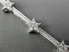 ESTATE WIDE 1.25CT DIAMOND 14KT WHITE GOLD STAR FILIGREE BRACELET BEAUTIFUL!!