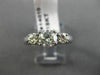 ESTATE 1.14CT DIAMOND 14KT WHITE GOLD LUCIDA THREE STONE ENGAGEMENT RING #14010