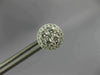 ESTATE LARGE .92CT DIAMOND 18KT WHITE GOLD 9mm CLUSTER ROUND HALO STUD EARRINGS