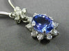 ESTATE 2.6CT DIAMOND & TANZANITE 14K WHITE GOLD FLOWER BY THE YARD OVAL NECKLACE