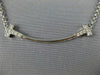 ESTATE LARGE .23CT DIAMOND 18KT WHITE GOLD 3D CLASSIC T BAR FRIENDSHIP NECKLACE