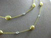 ESTATE LONG 1.20CT DIAMOND 14K WHITE & YELLOW GOLD OVAL BY THE YARD FUN NECKLACE