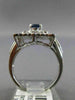 ESTATE LARGE .98CT DIAMOND & SAPPHIRE 14KT WHITE GOLD OPEN FILIGREE FLOWER RING