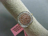 ESTATE LARGE .59CT DIAMOND 18KT WHITE & ROSE GOLD 3D PAVE CIRCULAR CLASSIC RING