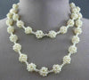 ESTATE WIDE & LONG SOUTH SEA PEARL 3D FLOWER CLUSTER BY THE YARD NECKLACE #25369