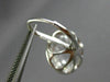 ESTATE MASSIVE 7.0CT CZ 14KT WHITE GOLD 3D ROUND HALO LEVERBACK HANGING EARRINGS