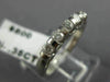 ESTATE .35CT DIAMOND 14K WHITE GOLD 5 STONE WEDDING ANNIVERSARY RING #14603