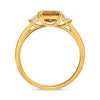 LARGE 2.70CT DIAMOND & AAA YELLOW SAPPHIRE 18KT YELLOW GOLD OVAL ENGAGEMENT RING