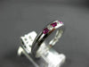 ESTATE .35CT DIAMOND & AAA RUBY 14KT WHITE GOLD WEDDING ANNIVERSARY RING #18896