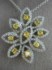 ESTATE EXTRA LARGE 2.41CT WHITE & FANCY YELLOW DIAMOND 18K TWO TONE GOLD PENDANT