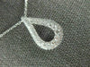 ESTATE .60CT DIAMOND 18KT WHITE GOLD 3D DOUBLE HALO TEAR DROP FLOATING PENDANT