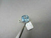 ESTATE WIDE SQUARE AAA BLUE TOPAZ & DIAMOND 4.39CTW 14KT WHITE GOLD RING