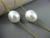 ESTATE LARGE .90CT DIAMOND 14KT YELLOW GOLD SOUTH SEA PEARL BY THE YARD NECKLACE