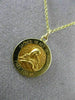 ESTATE 14KT YELLOW GOLD HANDCRAFTED HEART OF MARY PRAY FOR US PENDANT #24014