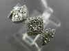 ESTATE LARGE .76CT DIAMOND 18K WHITE GOLD CLUSTER SQUARE SEMI ETERNITY LOVE RING