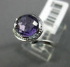 ESTATE 2.05CT DIAMOND & AAA EXTRA FACET AMETHYST 14KT WHITE GOLD SWIRL LOVE RING
