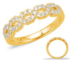 ESTATE .40CT DIAMOND 14KT YELLOW GOLD 3D CLASSIC INFINITY HEXAGON LOVE RING