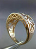 ESTATE WIDE .22CT DIAMOND & TRILLION PINK ICE 14KT WHITE & ROSE GOLD 3D FUN RING
