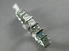 ESTATE 2.20CT PRINCESS DIAMOND 14KT WHITE GOLD 3D ETERNITY ANNIVERSARY RING 2591