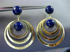 ESTATE LARGE 15CT AAA AMETHYST 14KT YELLOW GOLD MULTI CIRCULAR HANGING EARRINGS