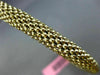 ESTATE 1.50CT DIAMOND 14KT TWO TONE GOLD PAVE MESH FLEXIBLE LOVE BANGLE BRACELET