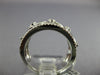 ESTATE WIDE .68CT DIAMOND 18K WHITE GOLD INFINITY SEMI ETERNITY ANNIVERSARY RING