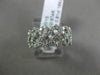 ESTATE WIDE .81CT DIAMOND 18KT WHITE GOLD SEMI ETERNITY WEDDING ANNIVERSARY RING