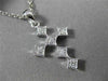 ANTIQUE SMALL .22CT DIAMOND 14KT WHITE GOLD ETOILE SQUARE CROSS PENDANT #12341