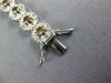 5.05CT WHITE & MOCHA DIAMOND 18K WHITE GOLD 3D MULTI FLOWER LOVE TENNIS BRACELET