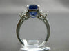 ESTATE LARGE 1.90CT DIAMOND & AAA SAPPHIRE 18KT WHITE GOLD ROUND ENGAGEMENT RING