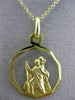 ESTATE 14KT YELLOW GOLD 3D HANDCRAFTED SAINT CHRISTOPHER FLOATING PENDANT #2008