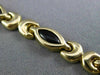 ESTATE 14KT YELLOW GOLD 3D BLACK ONYX MARQUISE HANDCRAFTED LINK LOVE BRACELET